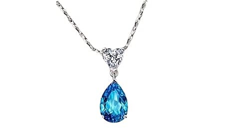 スターリングシルバーネックレス925スターリングシルバーペンダントネックレスレディネックレスファッションアクセサリーペンダントレディネックレスかわいいクリスマス記念誕生日ギフトボックス (豪??)｜月影屋