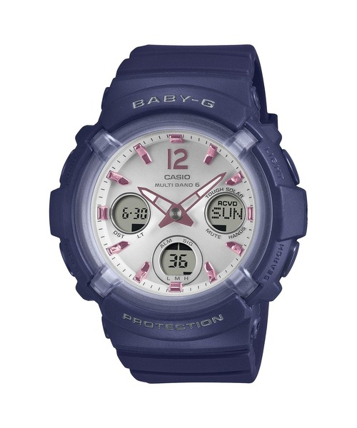 国内置き目品 BABY-G ベビージー BGA-2800-2A2JF  米国海軍色 白文字記号板 カシオ CASIO 電磁波時辰儀 ソーラー 手ごわいソーラー アナデジ  10空圧雨合羽  ラッピングサービス レディース腕時計-腕時計