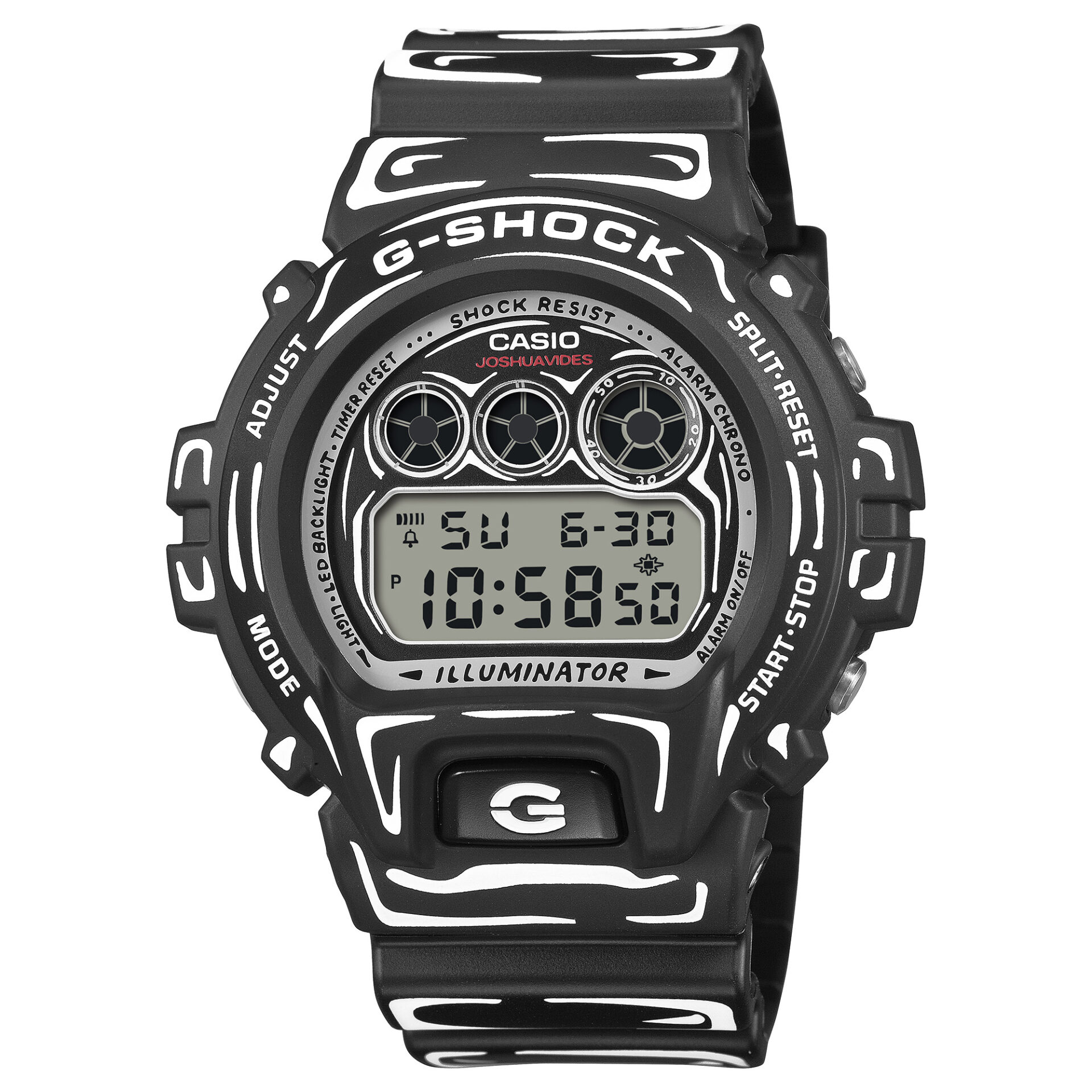 国内正規品 Joshua Videsコラボレーションモデル G-SHOCK ジーショック DW-6900JV-1JR CASIO カシオ デジタル クオーツ 電池式 20気圧防水  ラッピングサービス