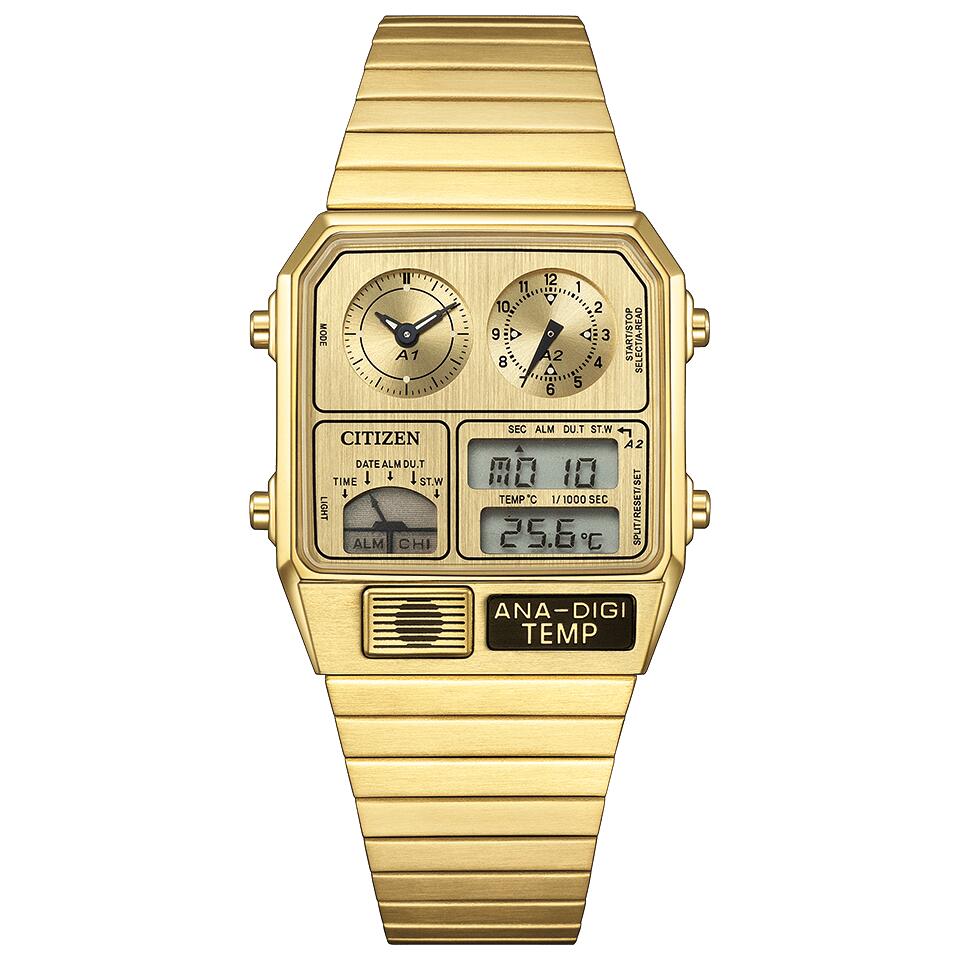 国内正規品　限定モデル400本　CITIZEN　シチズン　RECORD LABEL ANA-DIGI TEMP　レコードレーベル　アナデジテンプ　JG2103-56P　クオーツ　電池式　ステンレス　温度計測機能　最長5年保証　ラッピングサービス　バンド調整サービス