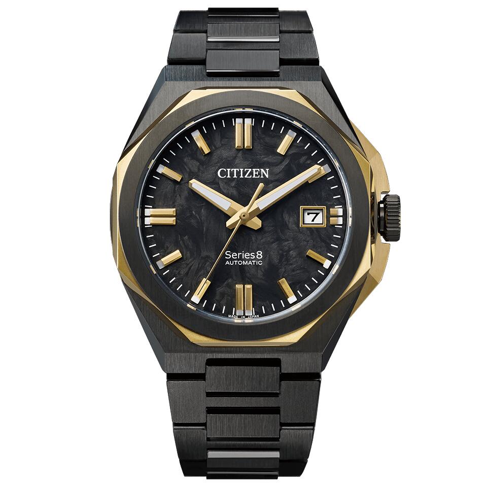 国内正規品　Cal.9051　世界限定1,200本　シチズン　CITIZEN　シリーズ８　シリーズエイト　NB6086-54E 自動巻　メカニカル　機械式時計　耐磁２種　10気圧防水　黒金　ブラック×ゴールド　最長5年保証 バンド調整サービス　ラッピングサービス
