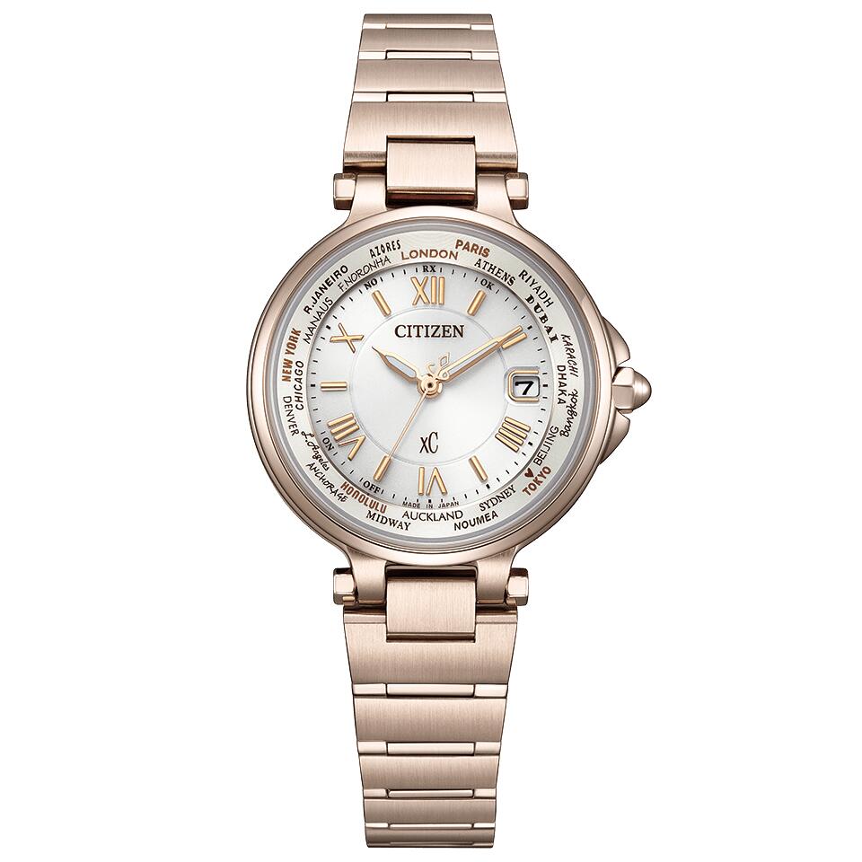 国内正規品　シチズン　CITIZEN　XC クロスシー basic collection　EC1017-58A　サクラピンク　 電波時計　エコドライブ　ソーラー　白文字板　ステンレス　5気圧防水　最長5年保証　ラッピング無料　バンド調整サービス｜ツキウ時計店 32,533円