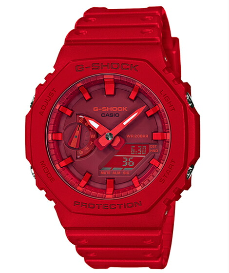 国内正規品　G-SHOCK　GA-2100-4AJF　オールレッド　赤　 ジーショック　クオーツ　アナデジ　20気圧防水　ラッピングサービス