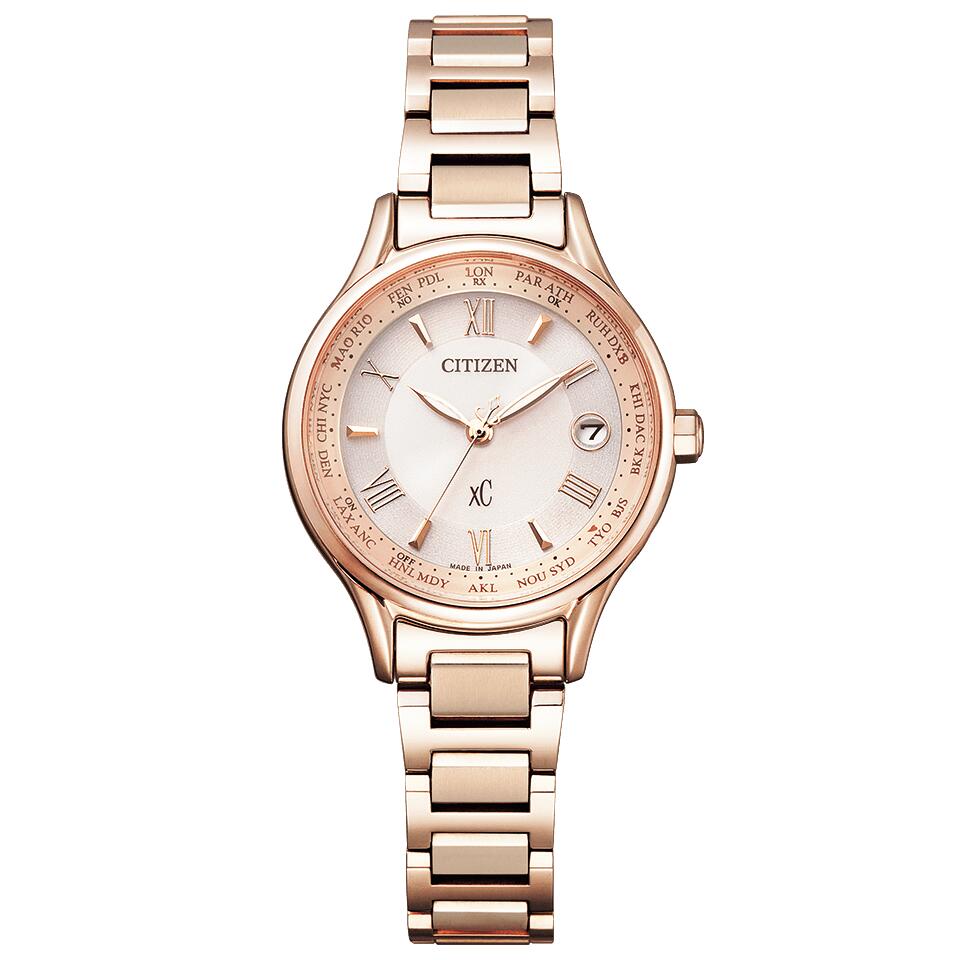 国内正規品　XC　クロスシー　シチズン　CITIZEN　EC1164-53W　電波時計　エコドライブ　ソーラー　チタン　サクラピンク　最長5年保証　バンド調整サービス　ラッピングサービス