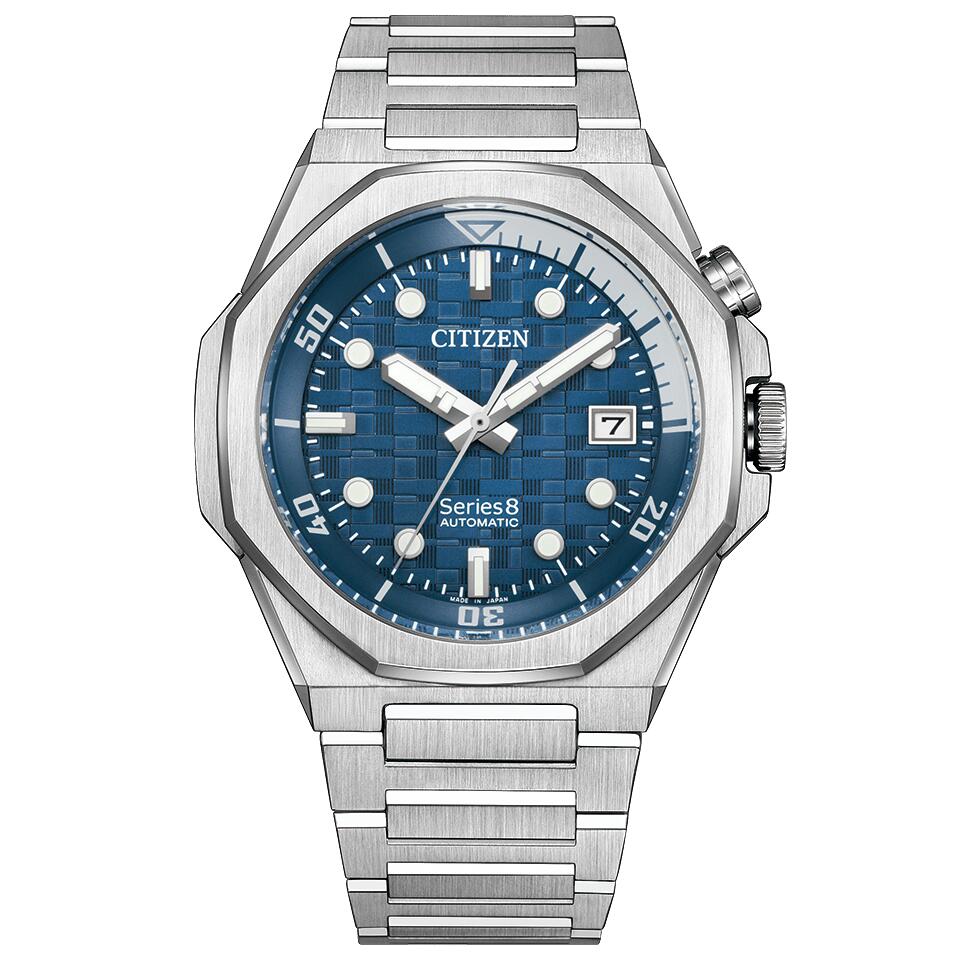 国内正規品　シチズン　CITIZEN　シリーズエイト　シリーズ８　NB6060-58L　ブルー　青文字板 自動巻　耐磁２種　両回転インナーベゼル　20気圧防水　最長5年保証 バンド調整サービス　ラッピングサービス