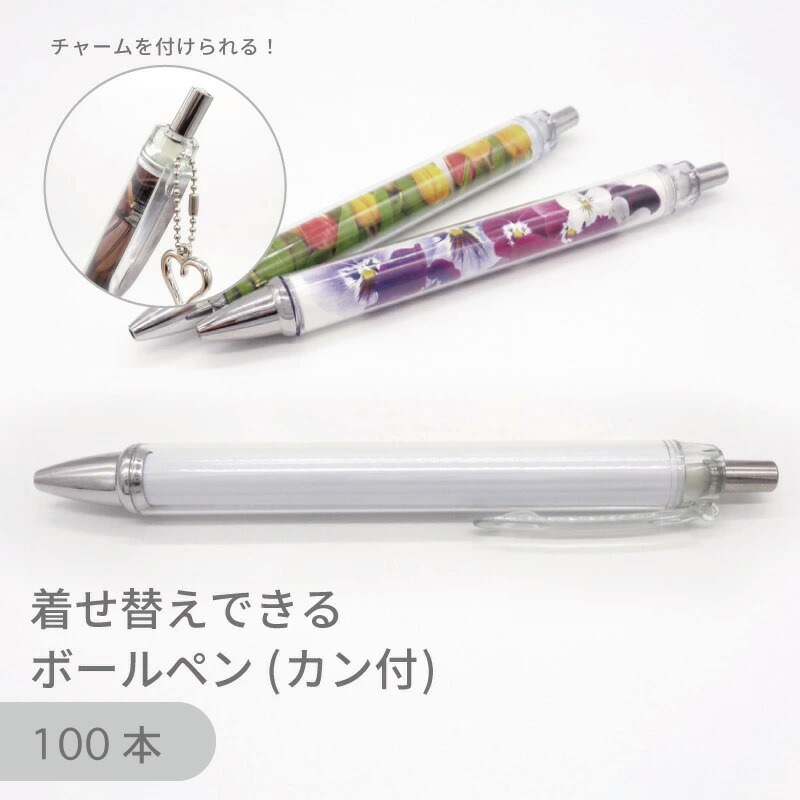 【100本仕掛ける】カン付き添い人印字機 着せ替えボールペン PEN-BR 読みやすい 全長140粍 100本 単品 デコ リメイク 一風変わった グッズ セルフ 生み出すこと でき事 ノベルティ