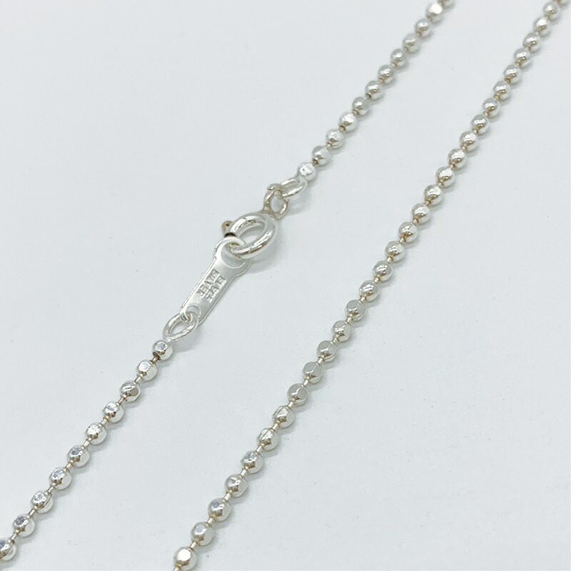 シルバー925 ネックレス カット ボールチェーン SVBCH1845 φ1.8mm 全長45cm 1本