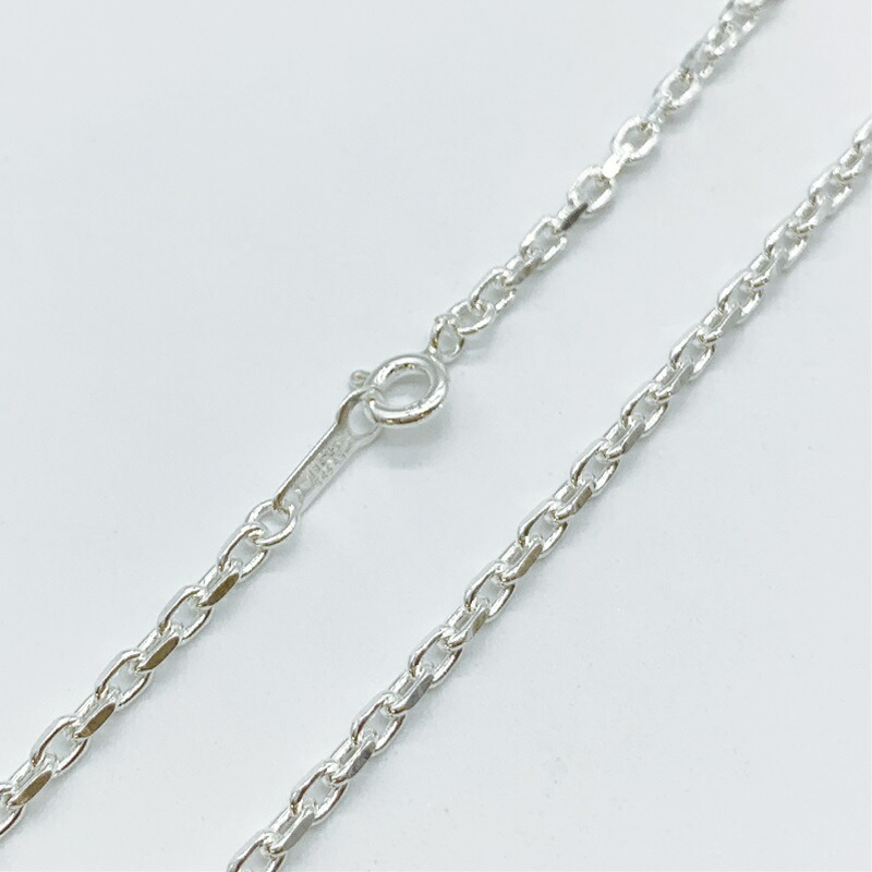 シルバー925 ネックレス 小判 2面カット チェーン SVCLH8040 線径0.8mm 全長40cm 1本