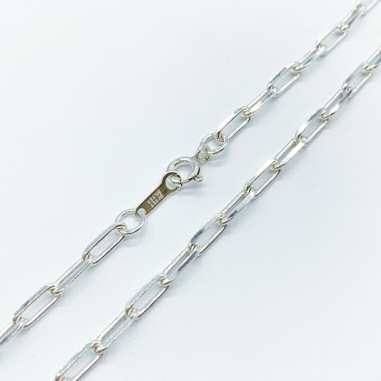 シルバー925 ネックレス 荒目 小判 4面カット チェーン SVLCI1045 線径1.0mm 全長45cm 1本