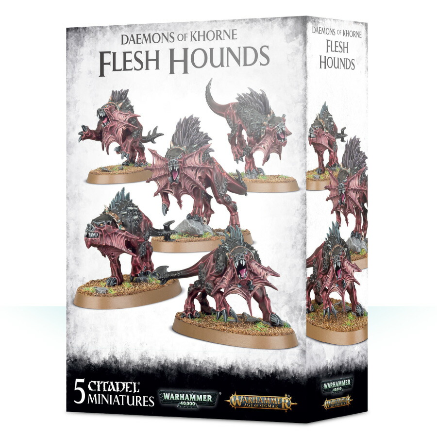 新品 ディーモンオブコーン フレッシュハウンド ウォーハンマー40 Daemons Of Khorne Flesh Hounds Warhammer 40 000 Aos Kanal9tv Com