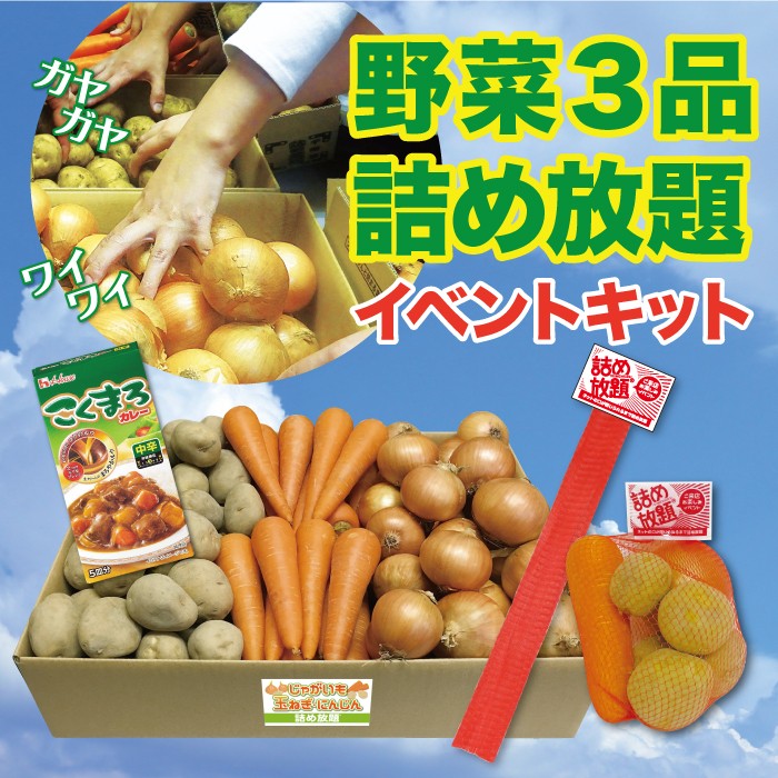 楽天市場】【送料無料】野菜3品 詰め放題キット 詰め放題ネット付 1