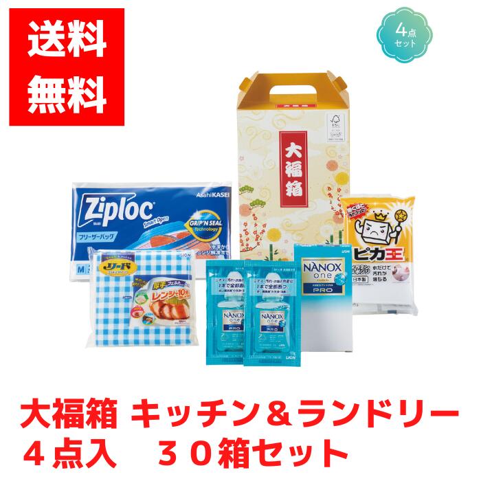 【代引っ張ること不可】仕合わせ箱 勝手もと＆ランドリー差し上げ物3点入 1仕掛ける30箱【貨物輸送無料 日設備 日設備差し上げ物 摺り切る品 摺り切る品差し上げ物 福袋 福箱 成約祝する品 差し上げ物 割り増し金 粗品 でき事 販促 ジップロック 先んじる ナノックス NANOX 海綿体 勝手もと設備 勝手もと】