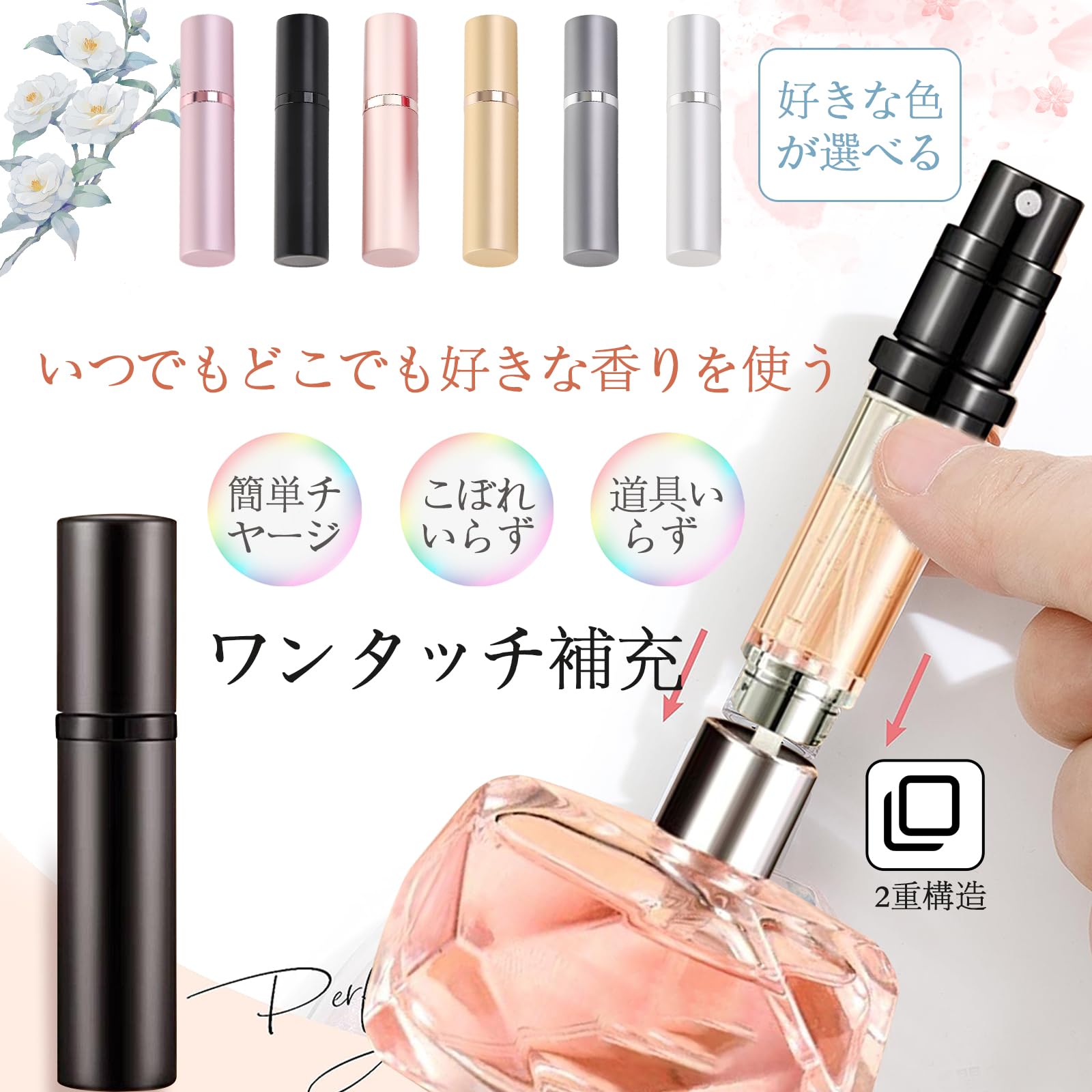 香水入れ Amazon.co.jp: アトマイザー 香水 詰め替え容器 ポータブル