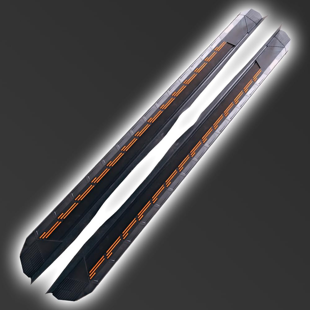 BYD Sealion 7 2024 2025 サイドステップ用ランニングボード コンプリートキット カーナーフバーアクセサリー アップグレード ブラックパネル 滑り止め粒子(WZ) 2個