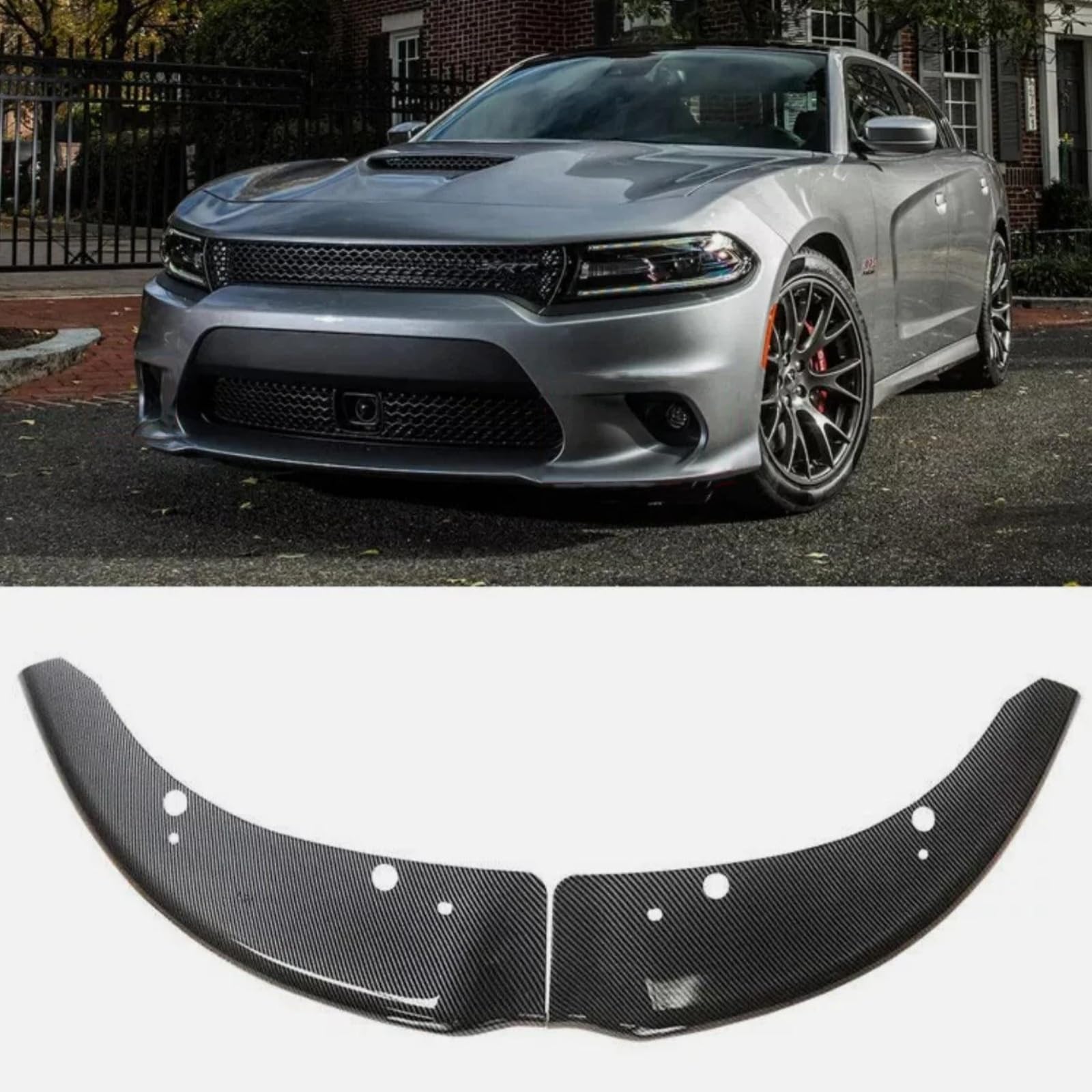 ダッジ チャージャーSRT リアバンパー コーナー 2015-2025 車種専用 カナード フィンスポイラー アンチスクラッチ リヤスプリッター フロントバンパー ABS カーボン調 デコレーション用