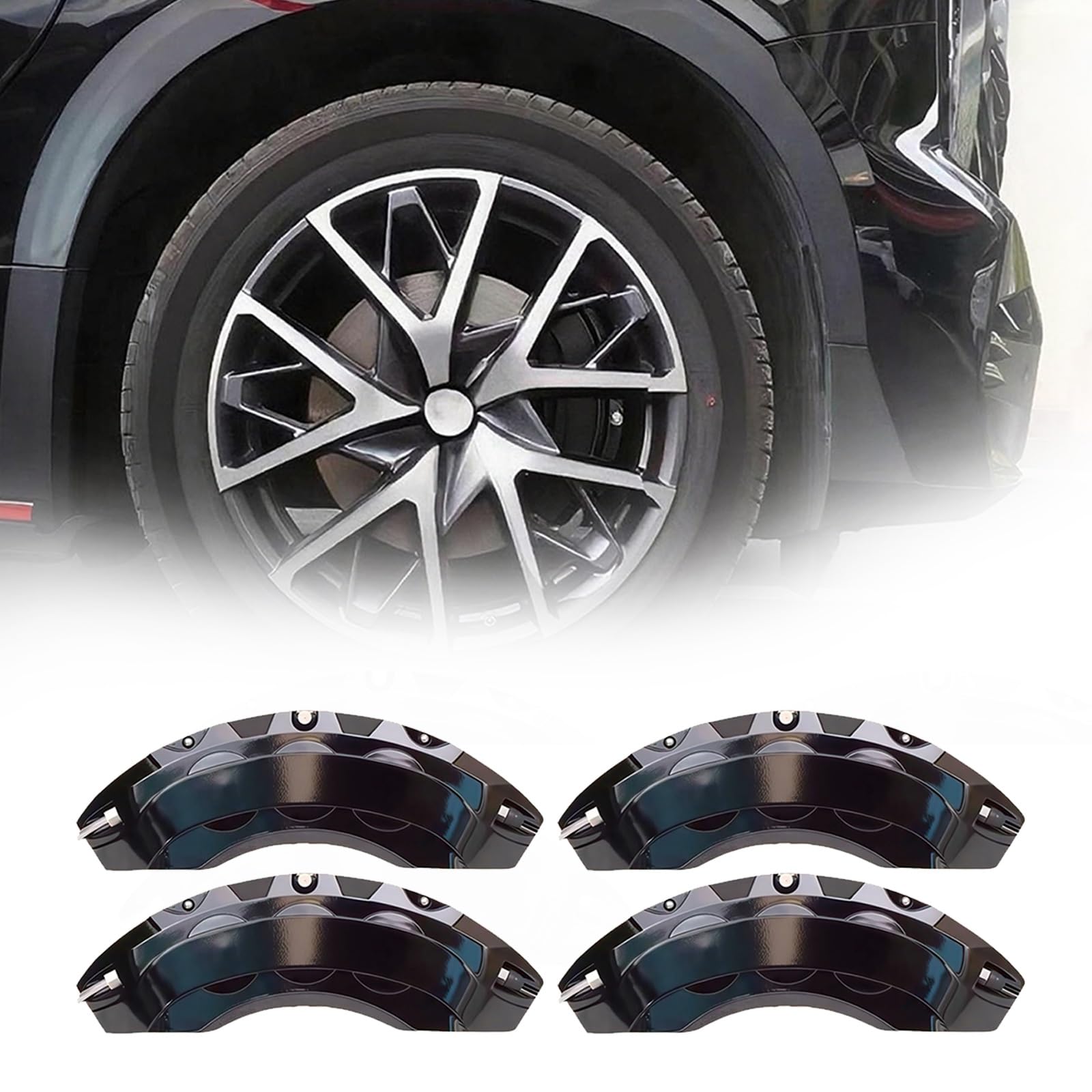 に適用スバル クロストレックCROSSTREK GUD/GUE型 2022年12月～ アルミニウム製ブレーキキャリパーカバー フロント＆リア 4 点セット 18 インチホイール対応 防塵?防腐?耐熱?高耐久仕様 タイヤカスタム必備 ホイールアクセサリー ディスク装飾＆保護 金属製 17 色展開【前輪?