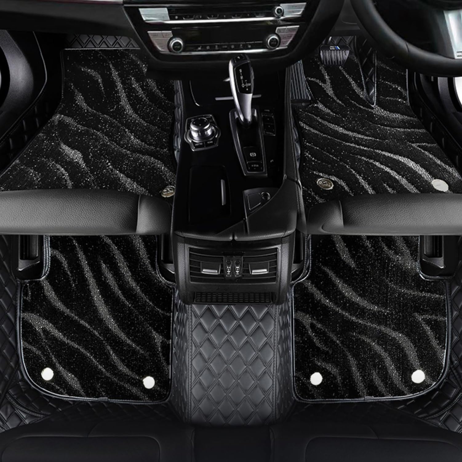 二層構造3Dカーマット に適用メルセデスベンツEQS SUV X296 2023年5月~現行 星空カーペットレザー車のフルセット フロアマット 傷防止 滑り止 防水 耐汚れ 耐摩擦 内装パーツ カスタムマット カー用品 保護パーツ 取り付け簡 すべての天気(黒)|Tsumugi