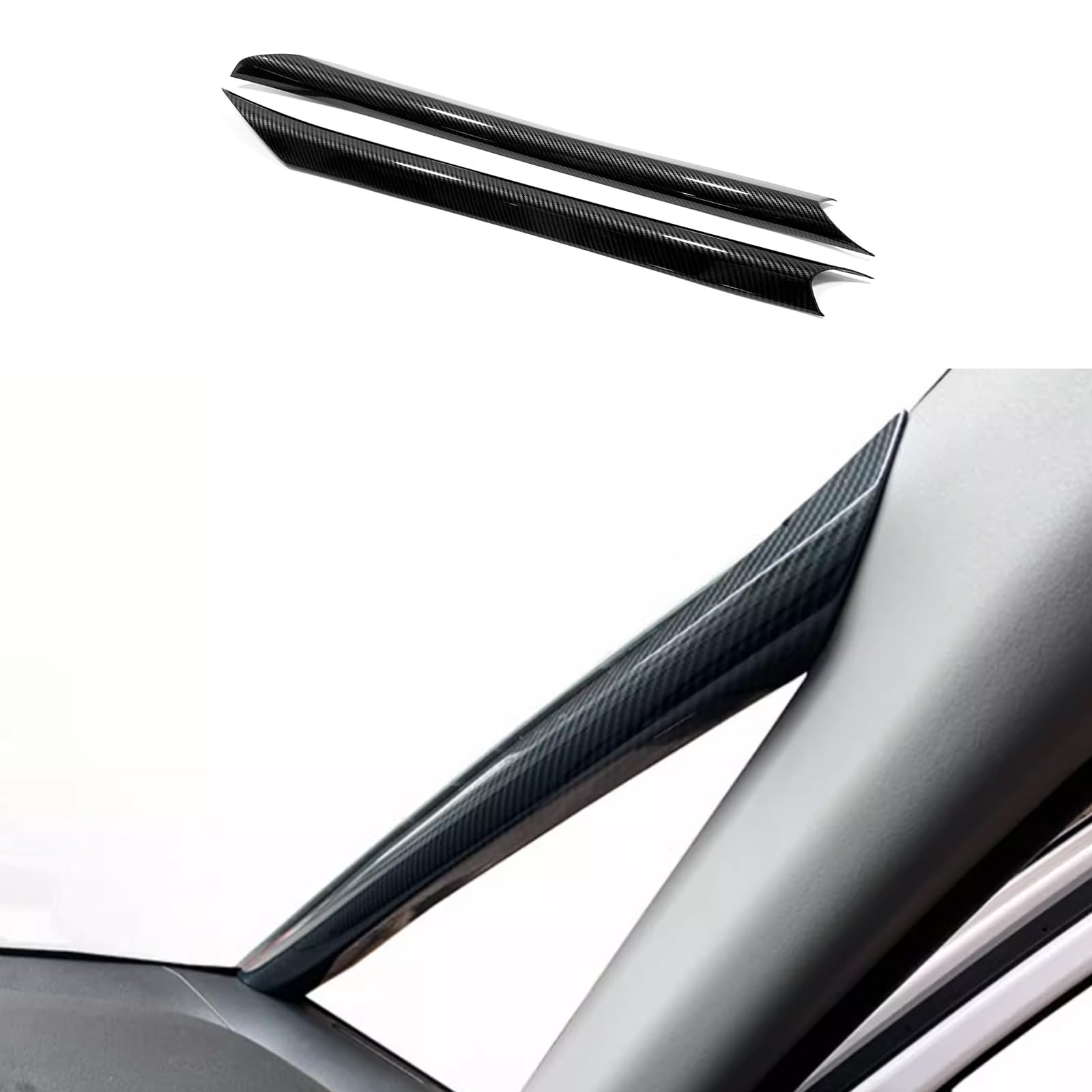 ホンダ 新型 フィット 4代目 GR系 専用車内Aピラー ガーニッシュHonda Fit 専用設計内装 パーツ アクセサリーABS2枚【カーボン調】