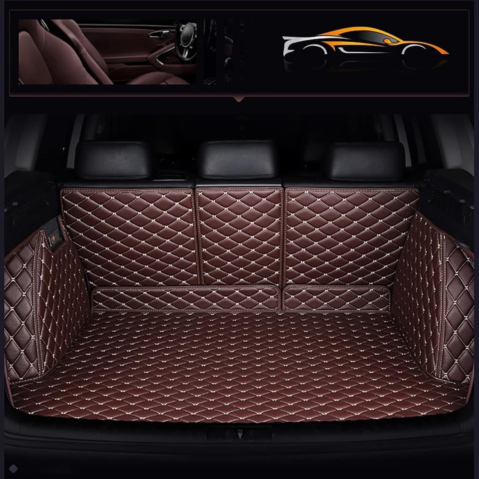 【2025 新型 トランクマット】車のトランクマット に適用 ボルボXC90 2015-2021 車種専用設計 3D ラゲッジマット XPE レザー 水洗い可能 耐汚れ 荷台マット 耐久性のあるカーゴマッ 全天候対応 取り付け簡単 保護パーツ(茶色)