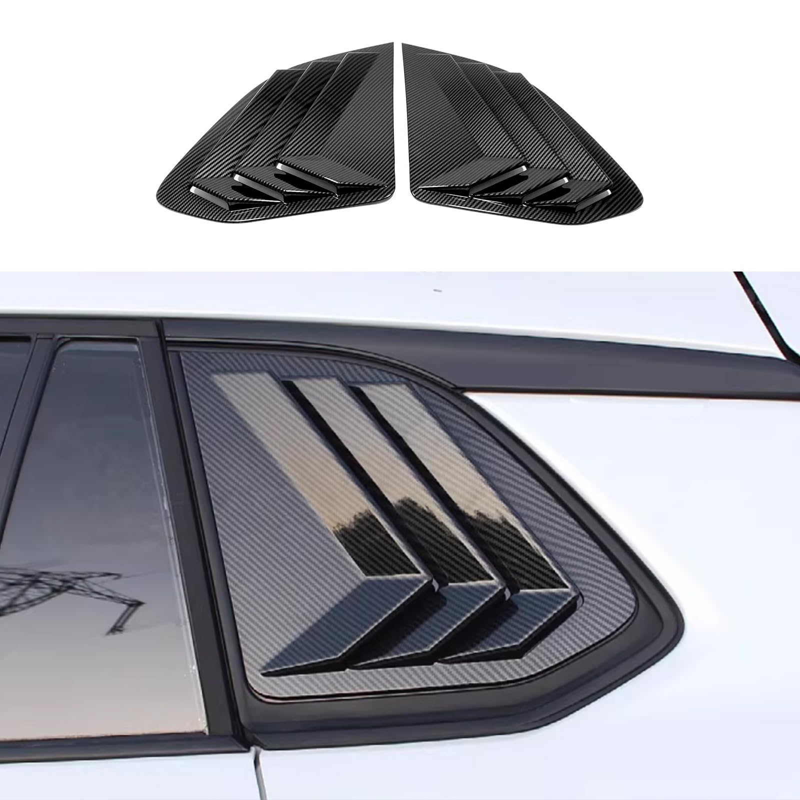 トヨタ カローラクロス 専用リアウィンカーガーニッシュ リアウィンドウスポイラー Corolla Cross 専用 設計外装 パーツ アクセサリーABS2枚【カーボン調】