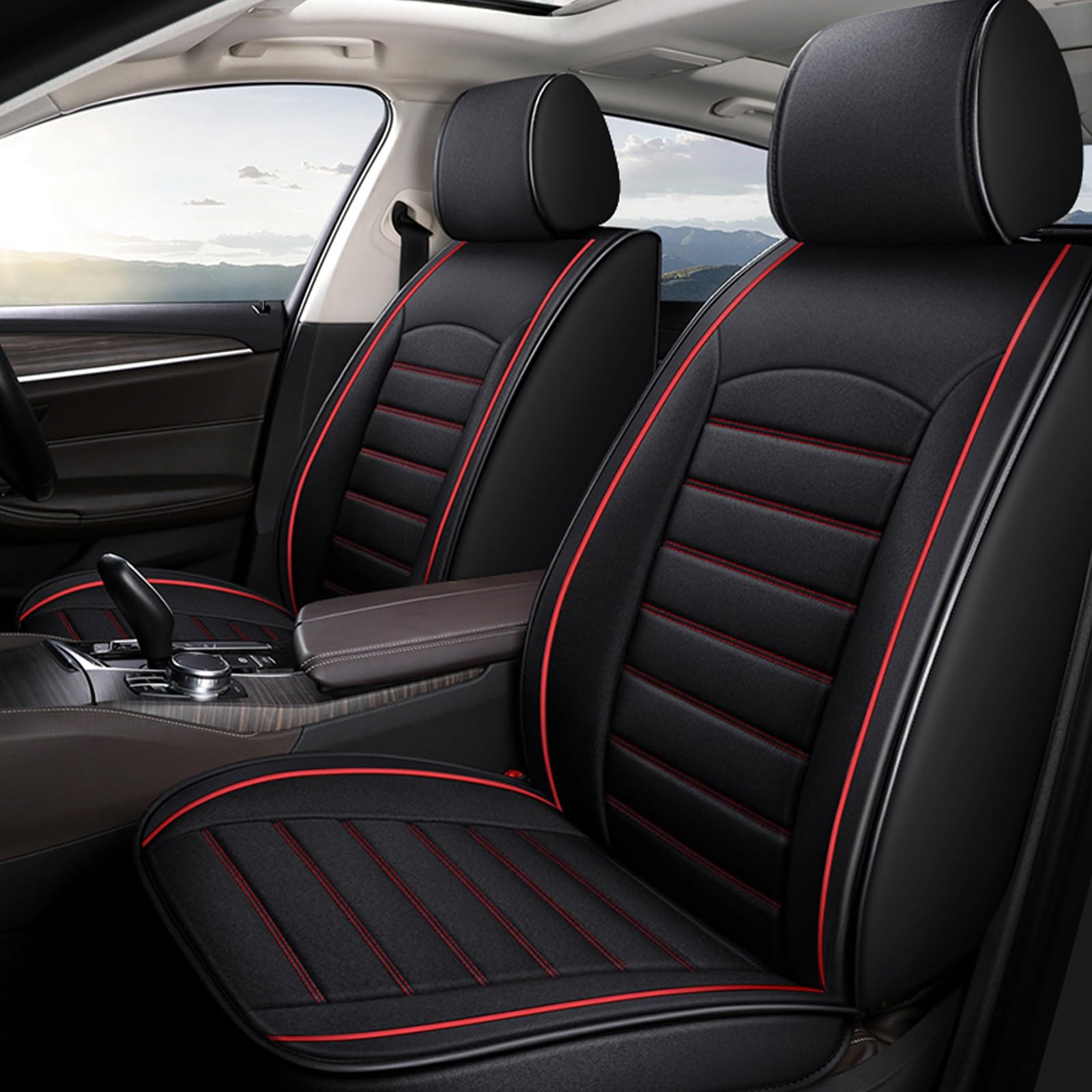に適用 ダイハツ タント 4代目 LA650S/LA660S型（2019年7月 ～現行） 車 シートカバー カーシートカバー 麻素材 耐久性 耐磨耗?耐擦過性 軽自動車/普通車対応 収納ポケット付き 洗濯可能 滑り防止 2枚セット 簡単取り付け(黒 無枕)｜Tsumugi