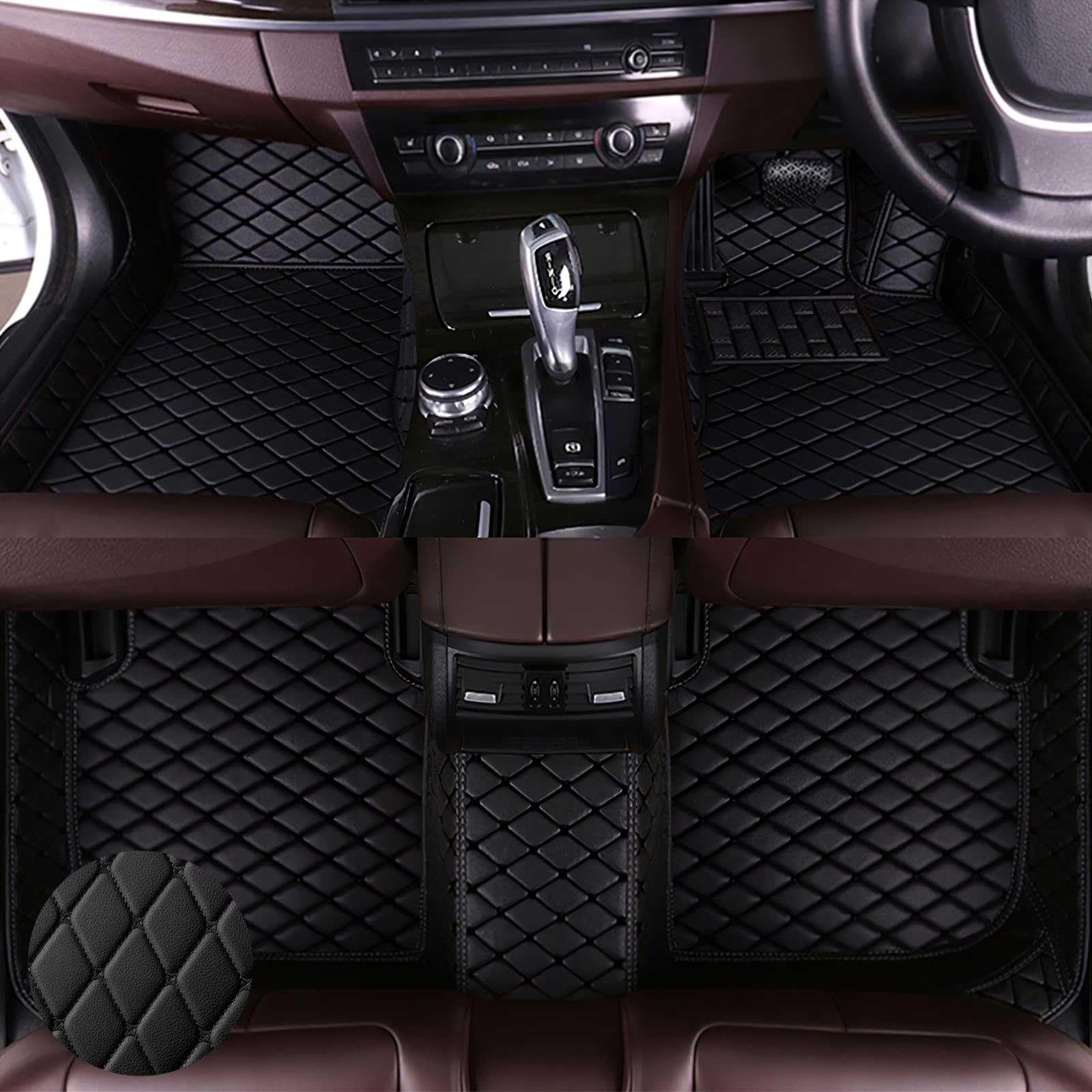 【右ハンドル】トヨタ ヤリスクロス Yaris Cross 10系 2020年8月~現行に適用 フロアマット 3D カーマット 専用 フロアマット PUレザー素材 防水 耐汚れ 傷防止 耐摩擦 カスタムアクセサリー 取り付け簡 車種専用設計 カー用品 保護パーツ Black black line｜Tsumugi