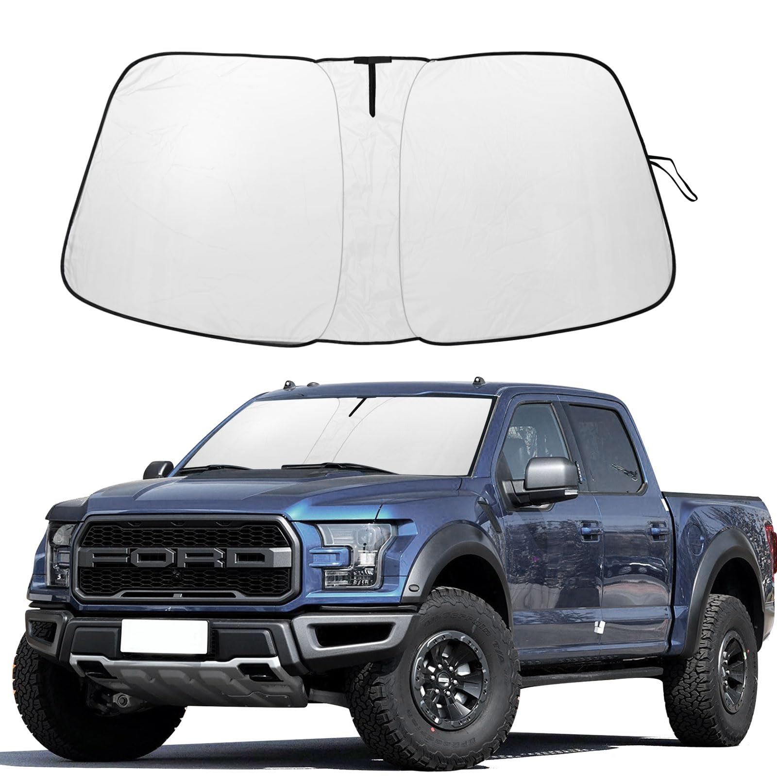【楽天市場】フロントガラス用サンシェード折りたたみ式サンシェードプロテクター Ford F150 2009-2014に対応 ウィンドウシェード ...