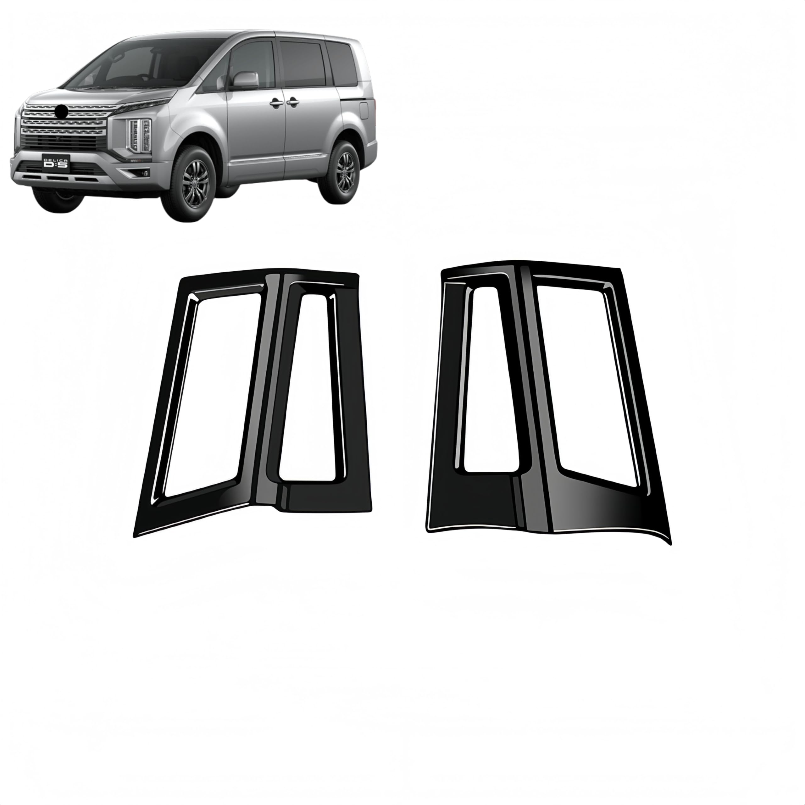 「 デリカ D:5 FOR DELICA D5 CV2W CV1W CV5W CV系 2019年2月~」に対応品 三菱専用 内装パーツ ドレスアップ 傷防止 カスタム ABS製 2P 2色 キズ防止 保護 汚れ防止 カーエアコン吹出し口パネルカバー コンソール吹き出し口ガーニッシュ 送風口パネル センターコ 6,640円