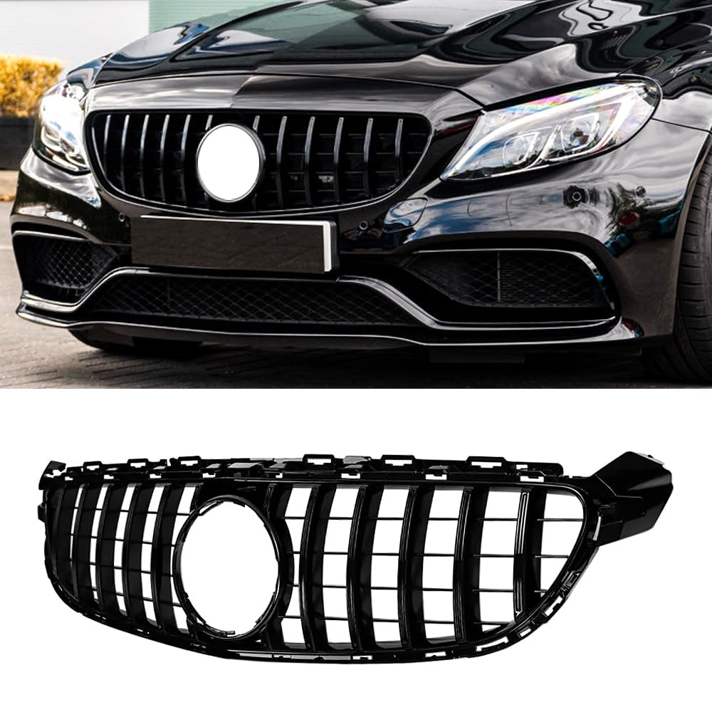 Real C63 フロントグリル メルセデスベンツ C63 C63S AMG (GT Rスタイル 2015-2018 W205)用|Tsumugi