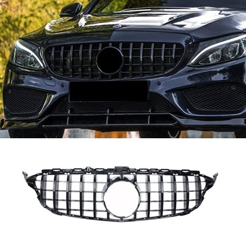 W205 グリル GTR GTスタイル フロントグリル (2015-2018) Cクラス C250 C300 C350 C400対応 C63には非対応 (グロスブラック)｜Tsumugi