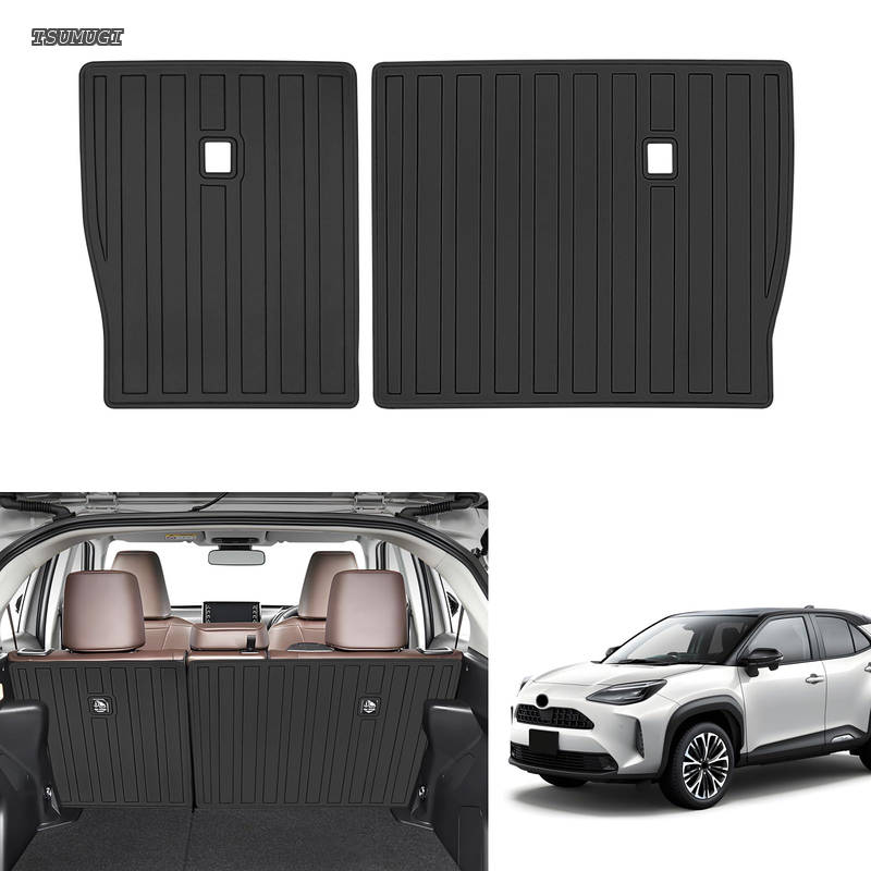【送料無料】ヤリス バックマット 車種専用設計 ラゲッジ背もたれカバー YARIS MXPH10 MXPH15 MXPA10 MXPA15 KSP210 専用 TPE素材 シートバックカバー 滑り防止 耐汚れ トランクマット ラゲッジルームマット 取付簡単 カー用品 立体構造 耐摩擦 防水 カーゴマット カスタムパ|つむぎハウス