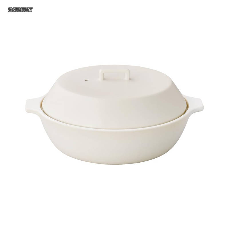 【貨物輸送無料】KAKOMI 直火土鍋 白いこと 2.5L 25215