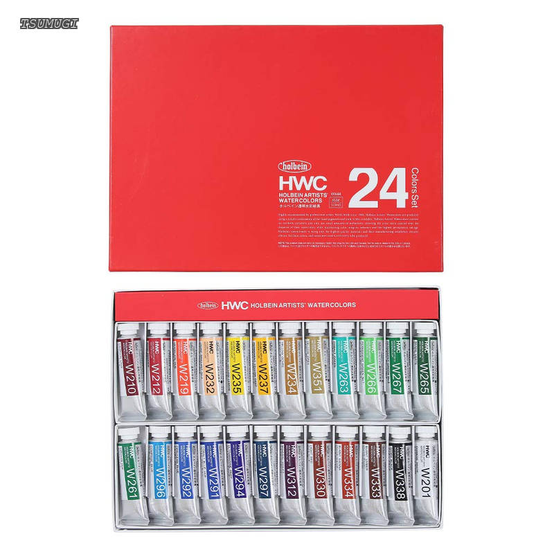 【送料無料】透明水彩絵具 W444 15ml 24色セット 3444｜つむぎハウス 10,326円