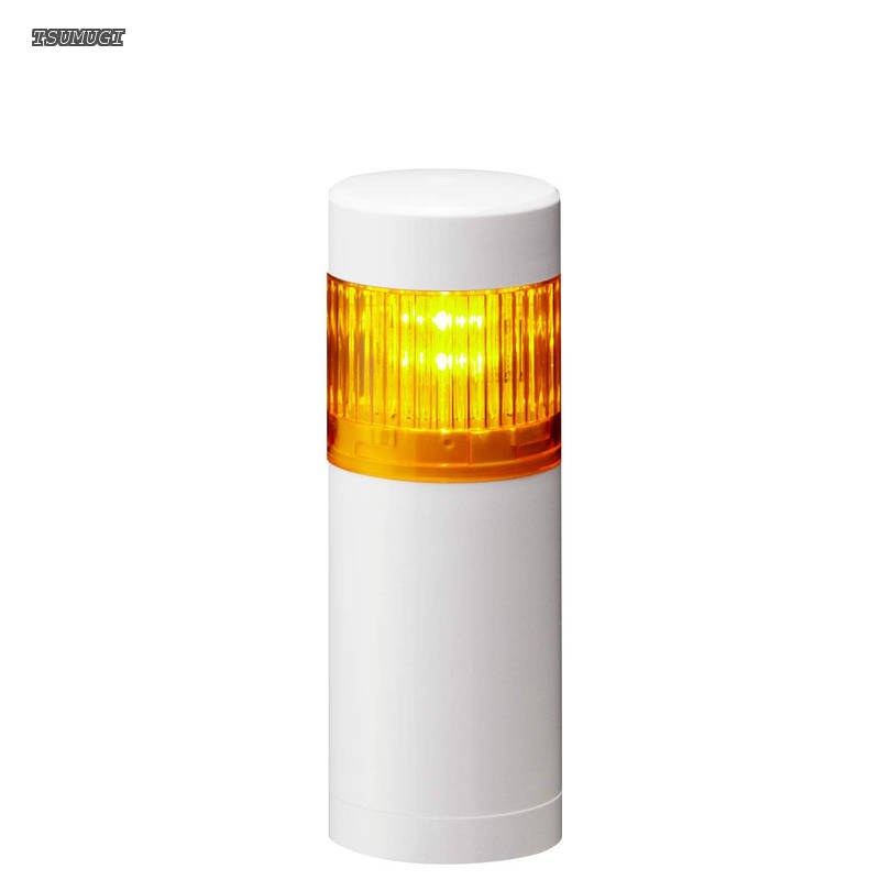 【貨物輸送無料】積層交通信号灯 信号・主柱 LR5-102WJNW-Y DC24V Φ50 1段式 黄味がかった 点滅無/呼びりん無 直後ばらい キャブタイヤケーブル