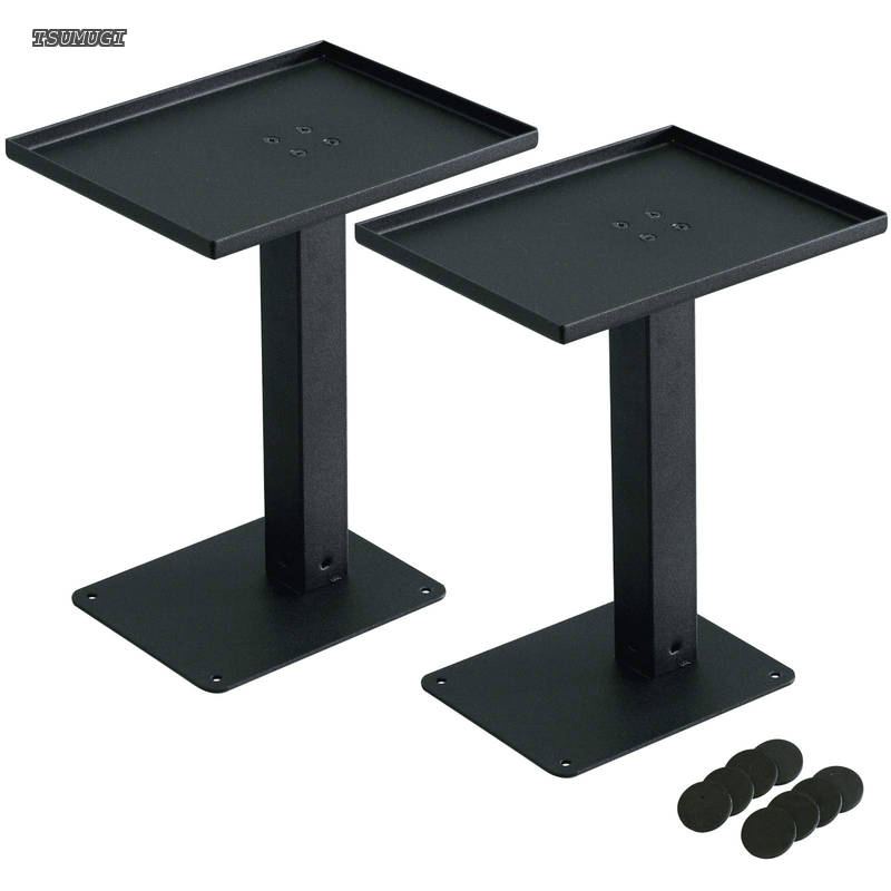 【貨物輸送無料】モニタースピーカースタンド DJ用 天板:195mm×155粍 高さ:245粍 インシュレーター付 DJ-SPS