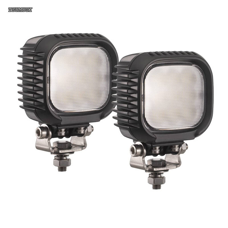 【送料無料】led作業灯 直径100mm 63W IP69防水 広角 車外灯 機械の作業灯 トラックのバックランプ トラクターのヘッドライト 重機補助灯 12v 24v 兼用 2個セット｜つむぎハウス