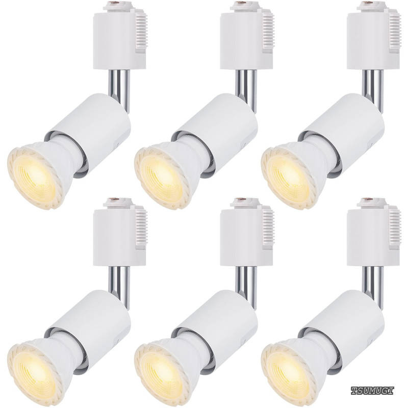【貨物輸送無料】配管軌跡用注目の的 E26口金 50W好いかげんに LED白熱電球付き添い人 白熱電球色 ライティングバー用注目の的 5W 高演色性Ra98 ライティングレール 配管軌跡用ともし火手道具 本体白 広配光 非調光 6個書き割り