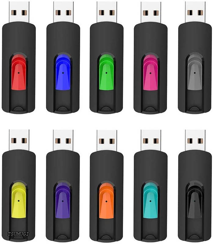 【貨物輸送無料】4GB 10個仕かける USB 2.0 閃光電球記憶装置 書き込み式 USB記憶装置4ギガバイト 総締め運転 ースティック 書きもの運転 10色