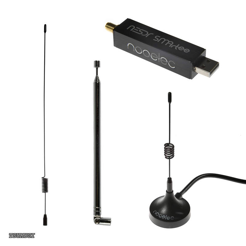 【送料無料】NESDR SMArTee v2 バンドル - 統合バイアス・ティー、アルミニウム・エンクロージャ、0.5PPM TCXO、SMA入力&3アンテナを備えたプレミアムRTL-SDR RTL2832UおよびR820T2ベースのソフトウェア無線(SDR)|つむぎハウス