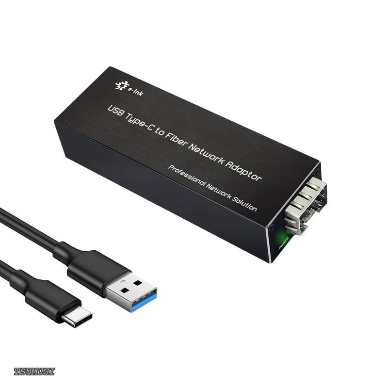 【送料無料】Type C - ファイバーネットワークアダプター 100/1000base-X USB to Open SFP ギガビットネットワークカード対応 Windowsサーバー/Windows/LinuxコンパクトNICネットワークアダプター。|つむぎハウス