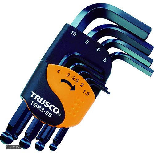 【送料無料】ボールポイント六角棒レンチセット ショートタイプ 9本組 TBRS-9S × 5S 【ケース販売】|つむぎハウス