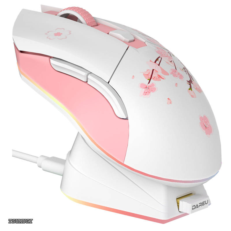 【貨物輸送無料】ゲーミングマウス 無線電話 桜色/サクラ色 無線電話2.4G/有線USB繋ぎ合わせる能力のある 軽さ85g 好いたらしい桜 万物の霊長科学技術 12000DPI 申し受けるドック付き添い人 放送番組能力のある EM901X 技適公証手に入れる【1年歳製造業者引き受ける】