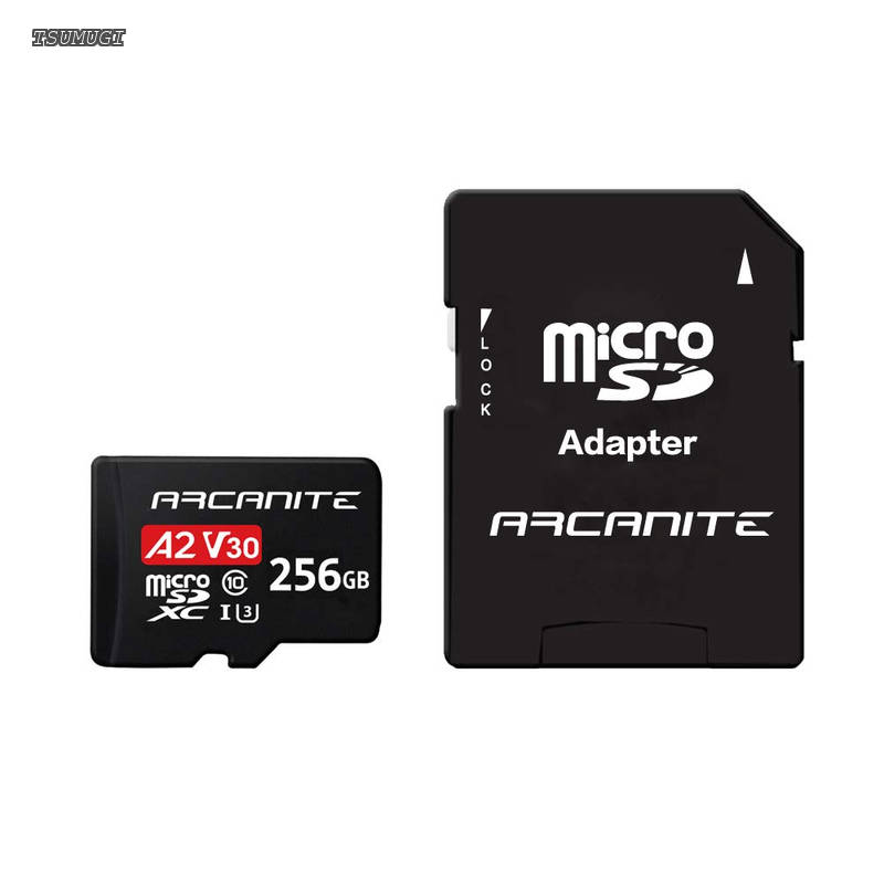 【送料無料】256GB microSDXCカード 【A2】、UHS-I U3、V30、4K、C10、SDアダプター付き - AKV30A2256｜つむぎハウス
