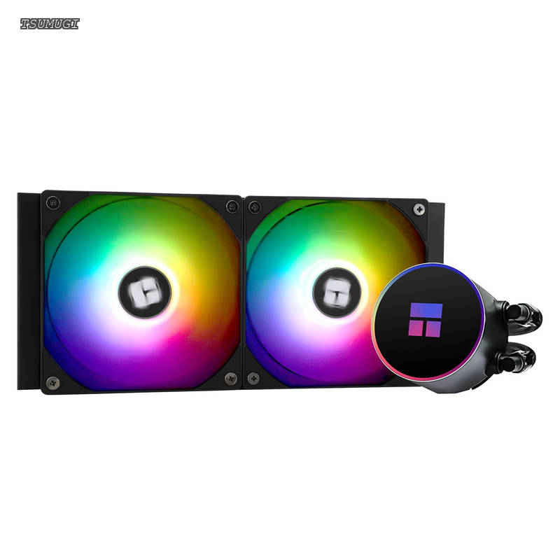 【貨物輸送無料】Frozen Magic 240 Black ARGB V2流動物中央処理装置冷房装置、240粍冷やかす列大きさ、ダブル120粍 PWM ARGB気違い、AMD/AM4/AM5 Intel LGA1150/1151/1200/2011/1700/1851用、事務机いの一番中央処理装置水冷冷房装置