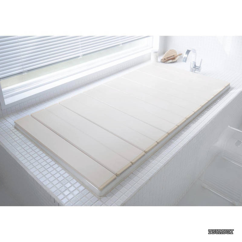 【送料無料】風呂ふた Ag 抗菌 防カビ 折りたたみ 風呂フタ ホワイト 約75&times;149cm｜つむぎハウス