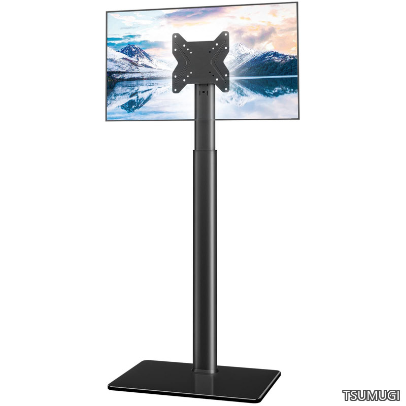 【送料無料】壁寄せ ハイタイプ テレビ台 tvスタンド 19~43インチ対応 VESA/横75～200mm/縦75～200mm 耐荷重45kg 高さ調節可能 左右50&deg;首振り可能 家用/学校/ビジネス展示用/病院業務用 ブラック｜つむぎハウス 7,620円