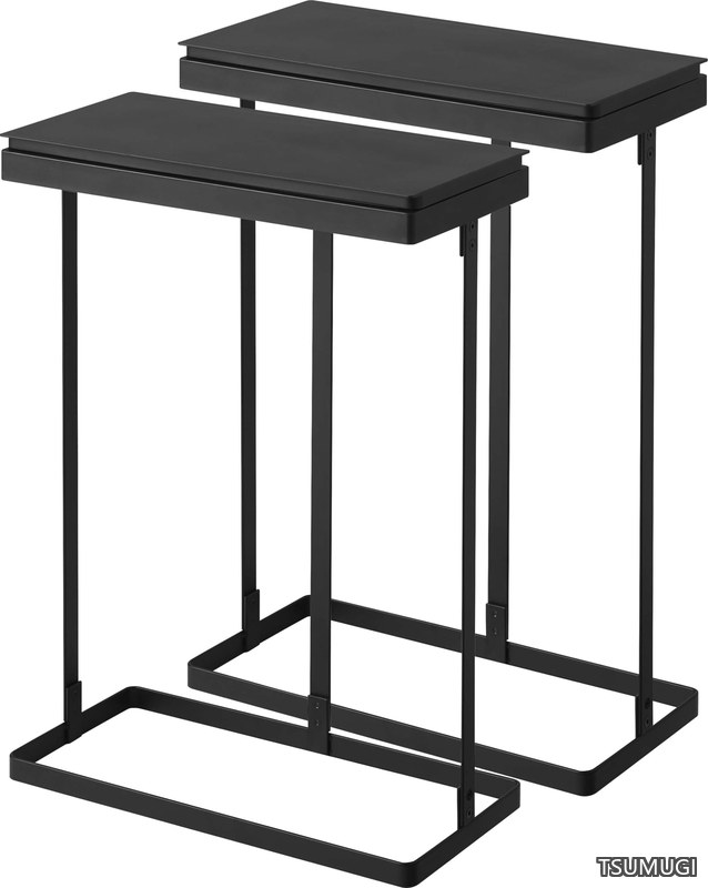 【送料無料】スリム 蓋付き 分別 ゴミ袋ホルダー 45L 横開き 2個組 ブラック W39×D19×H55cm(1つあたり) タワー tower ゴミ箱 取り換え簡単 1728|つむぎハウス