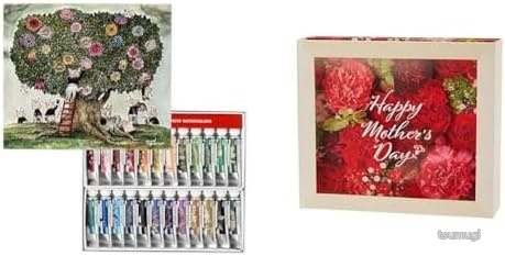【送料無料】【透明水彩絵具 24色セット 5ml】母の日ギフト メッセージカード付き おしゃれ プレゼント｜つむぎハウス