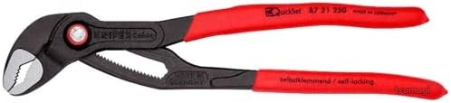 【送料無料】KNIPEX コブラ クイックセット 250mm パイプつかみ50mm ナットつかみ46mm 25段調整 高機能プライヤー｜つむぎハウス