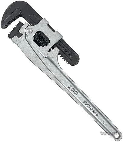 【送料無料】パイプレンチ 350mm 軽量アルミスリムワイド 薄型設計 管工事用 口開き幅61mm｜つむぎハウス